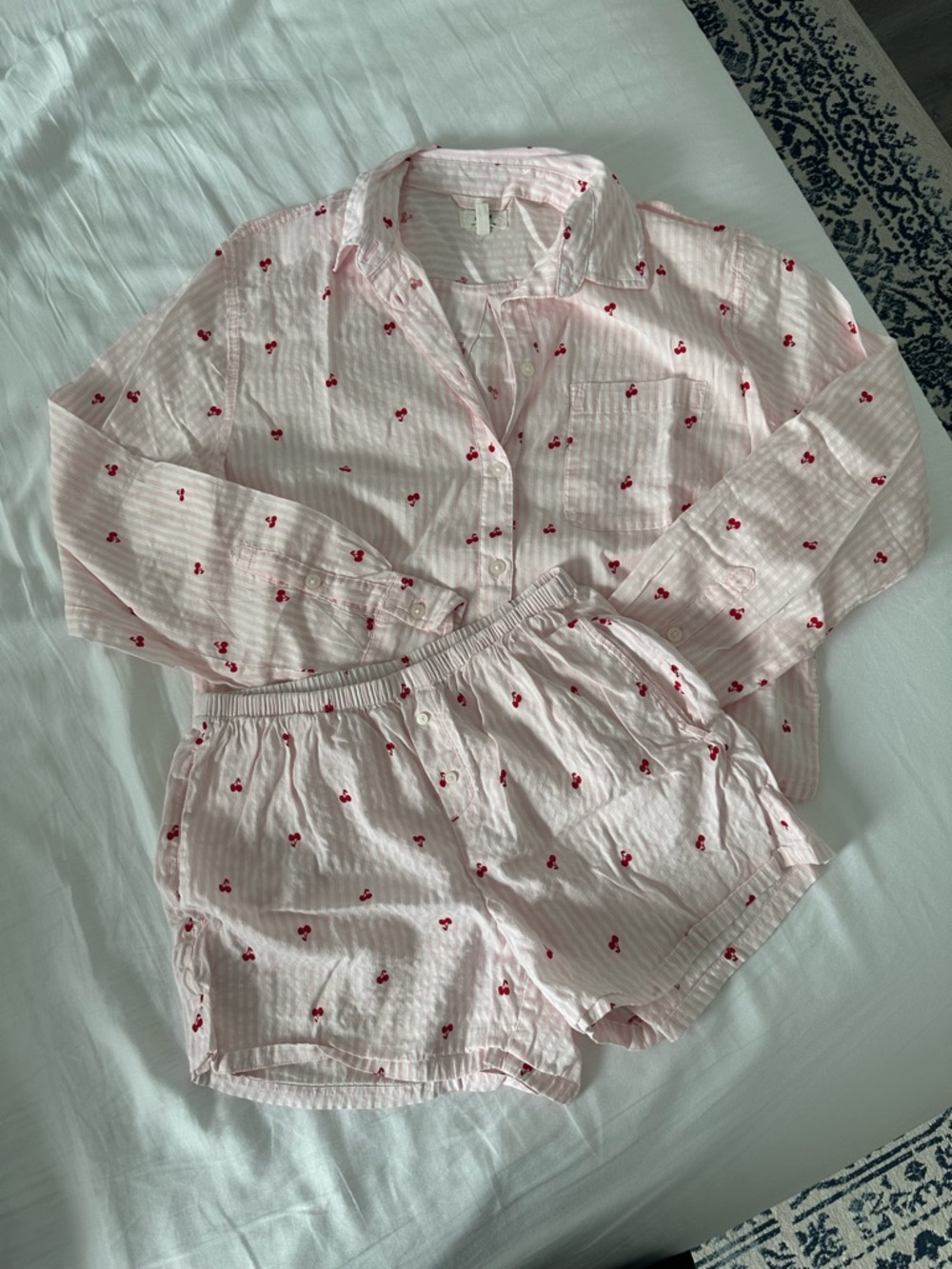 Aerie Pink Cherry Pajama Set